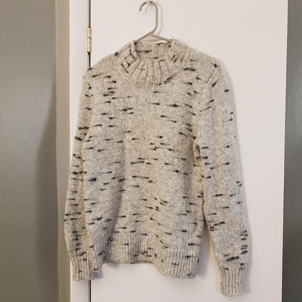 Loft Birch pattern Mock Neck Sweater